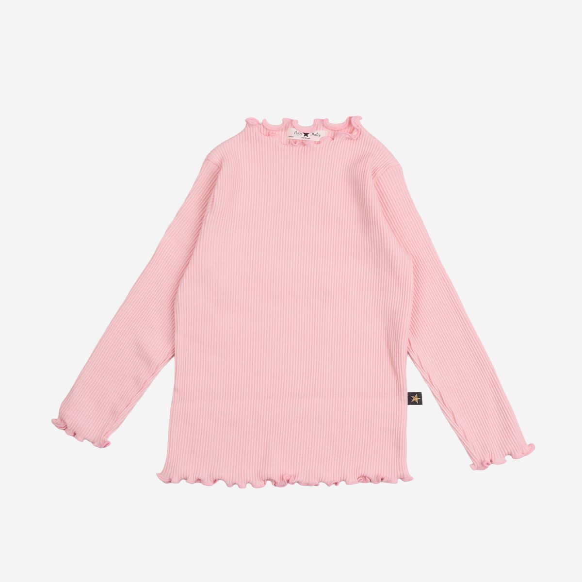 Petite Hailey Alaia Ribbed Top - Peach