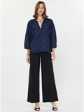 Current Air Textured Jacquard 3/4 Blouse