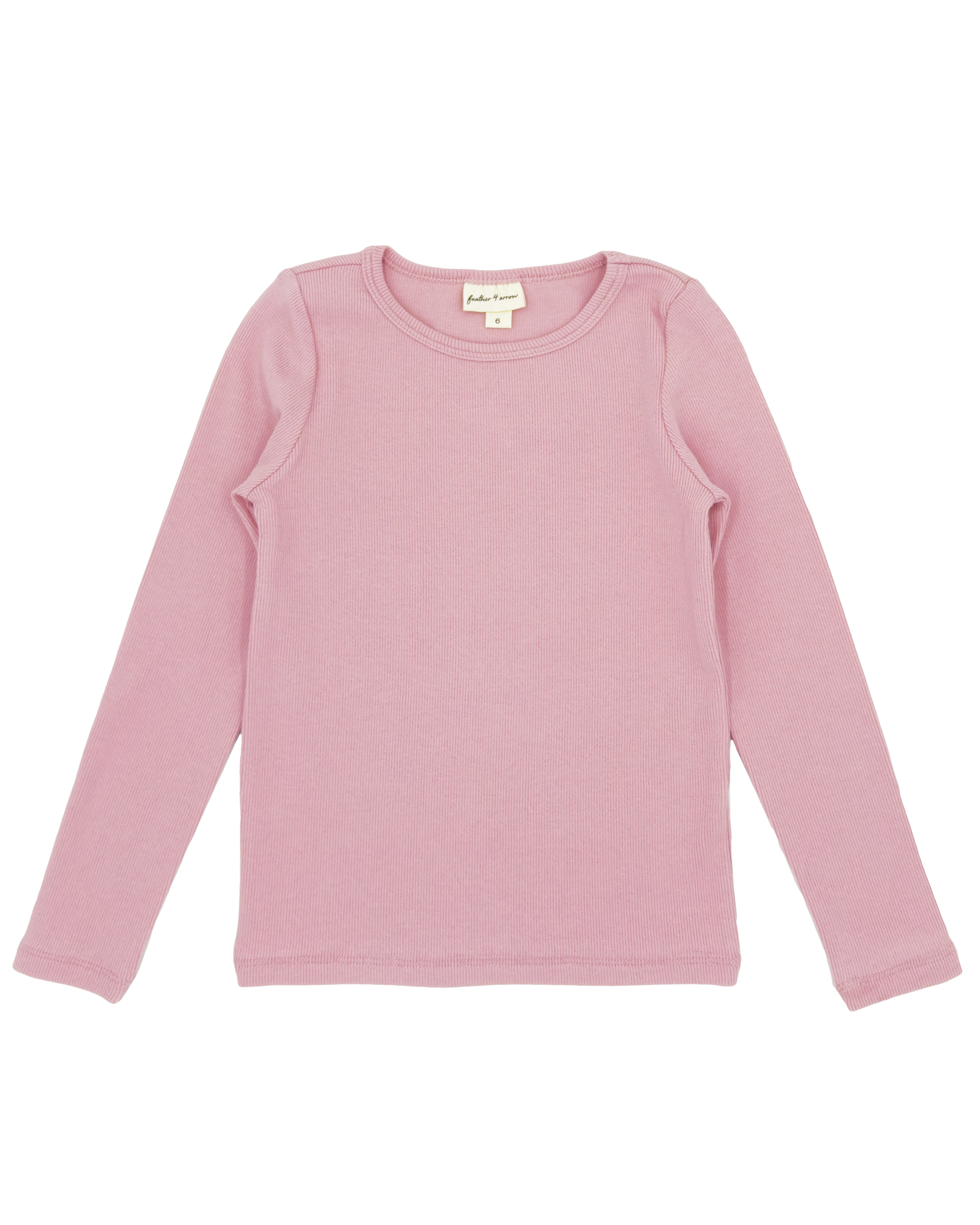 Feather 4 Arrow Brooklin Long Sleeve Rib Top in Rose