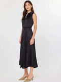 Current Air Sleeveless Button Down Pleated Shirts Dress