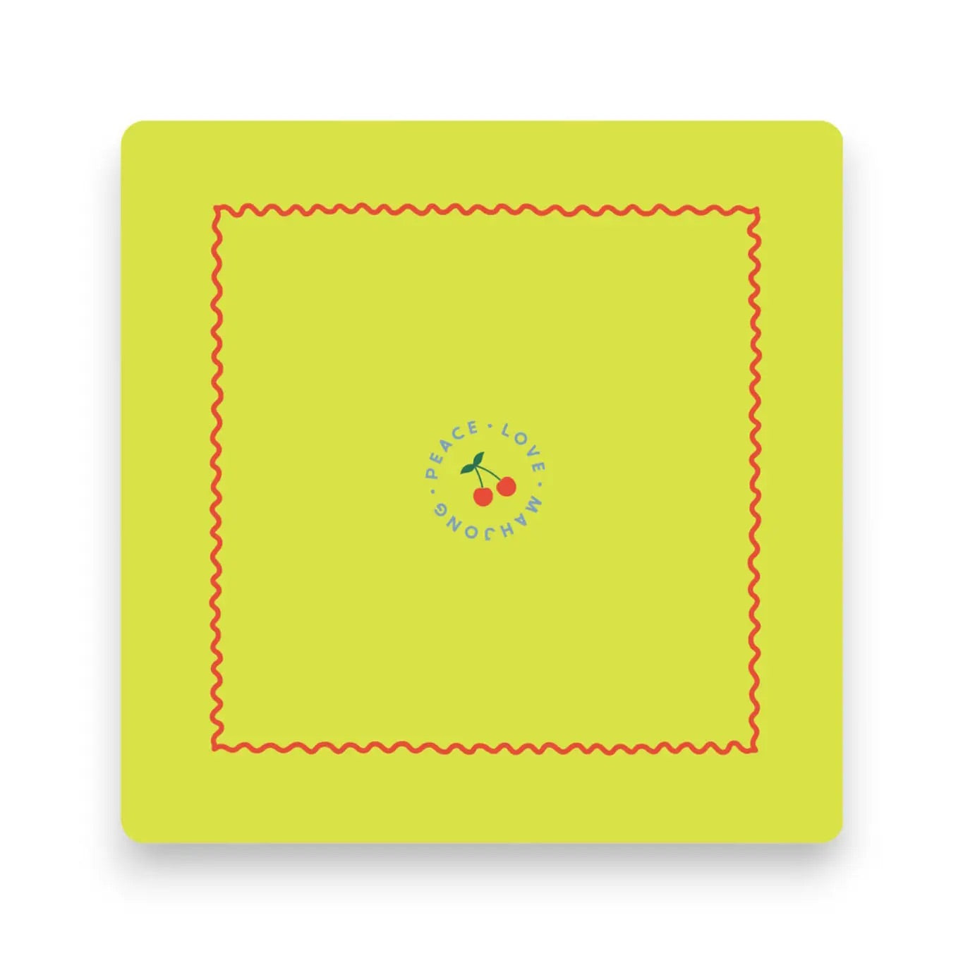 Mahjong Mats - Chartreuse Cherries