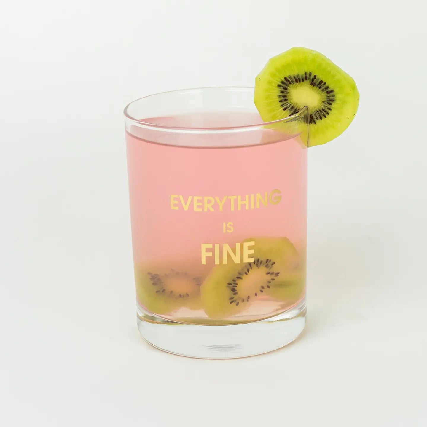 Chez Gagné Everything Is Fine - Gold Foil Rocks Glass