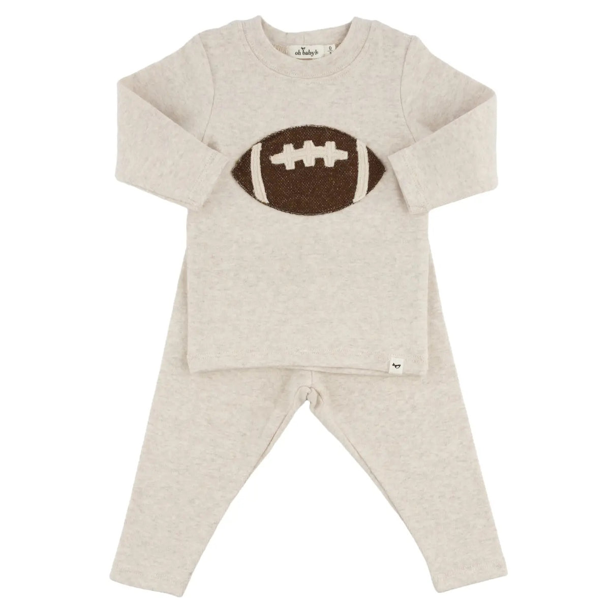 Oh Baby! Chocolate Football Baby Rib 2PC Set