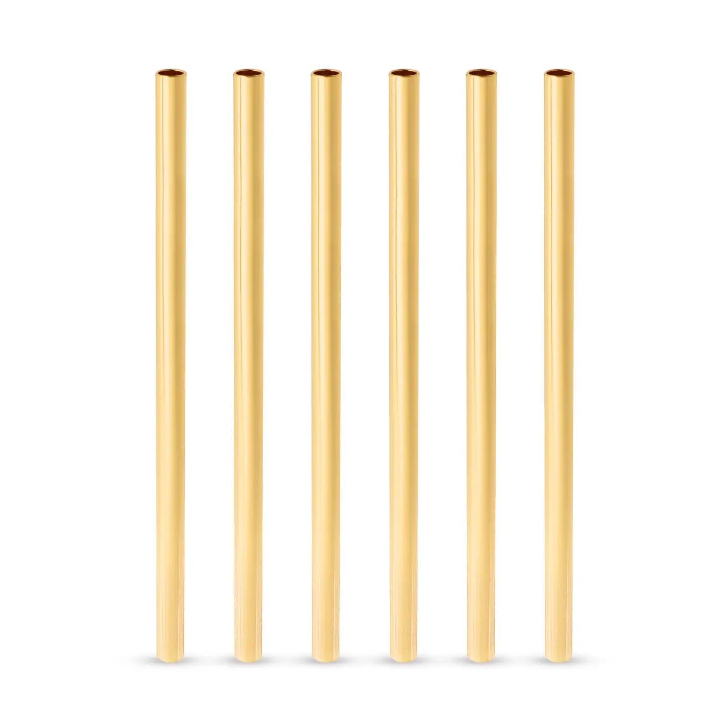 Viski Belmont Reusable Gold Lowball Straws