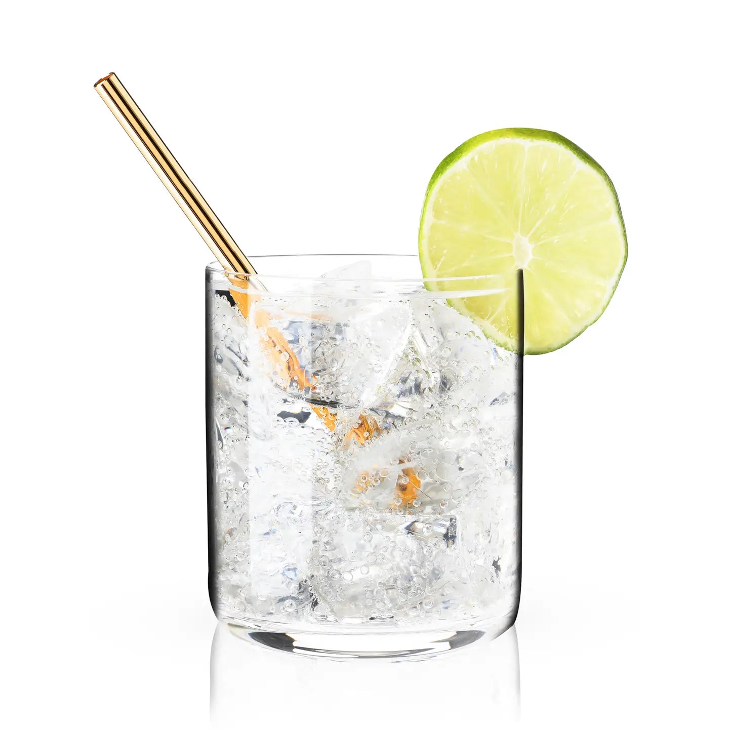 Viski Belmont Reusable Gold Lowball Straws