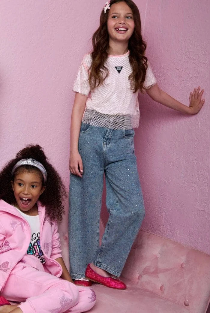 Lola & The Boys Rainbow Sparkle Jeans