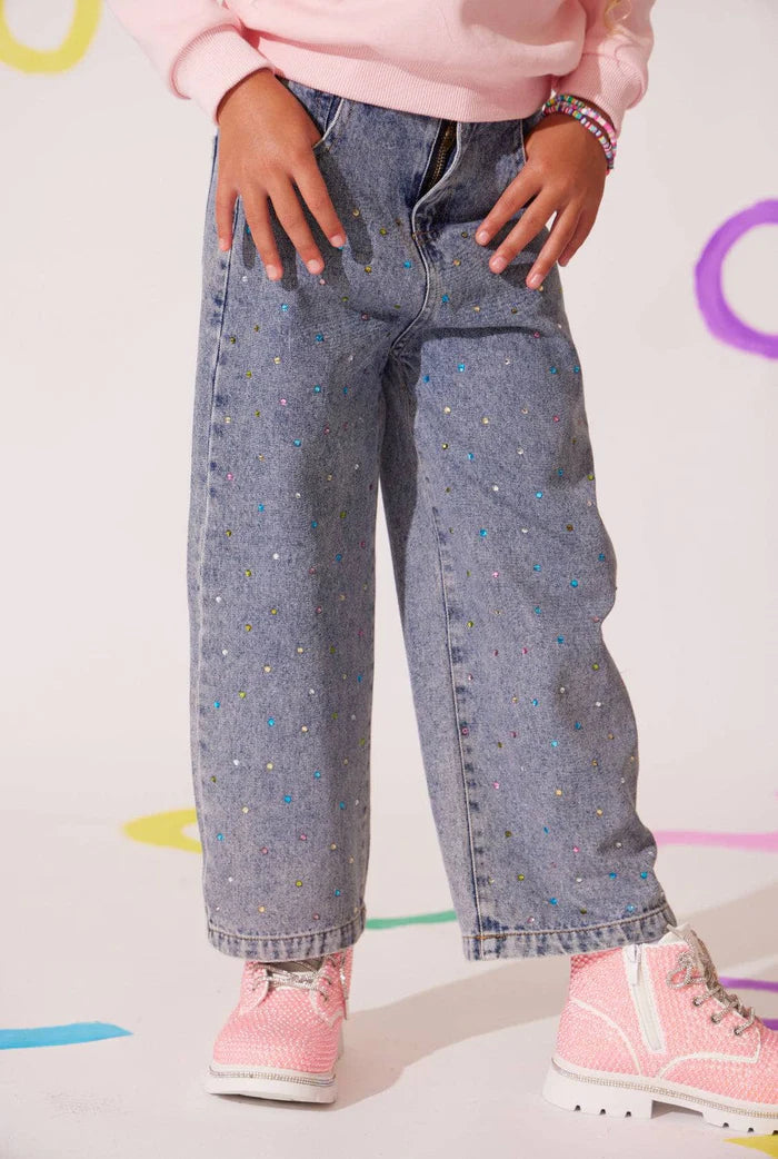 Lola & The Boys Rainbow Sparkle Jeans