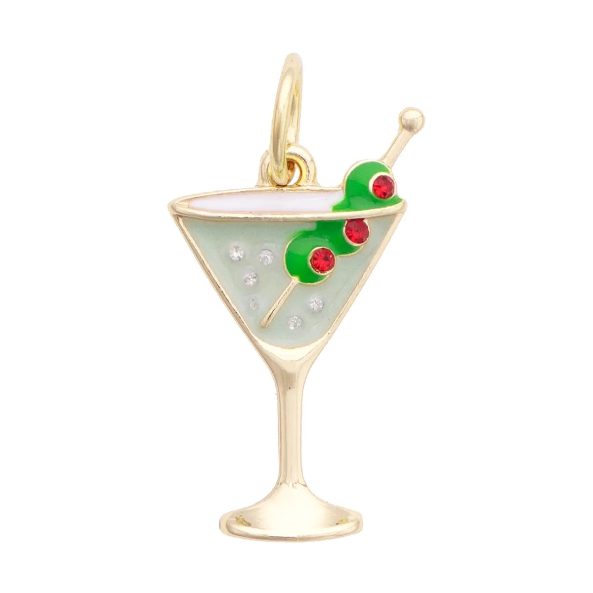 Canvas Style 3 Olive Martini Charm in Multi