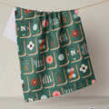 Geometry - Moss Tile Toss Tea Towel
