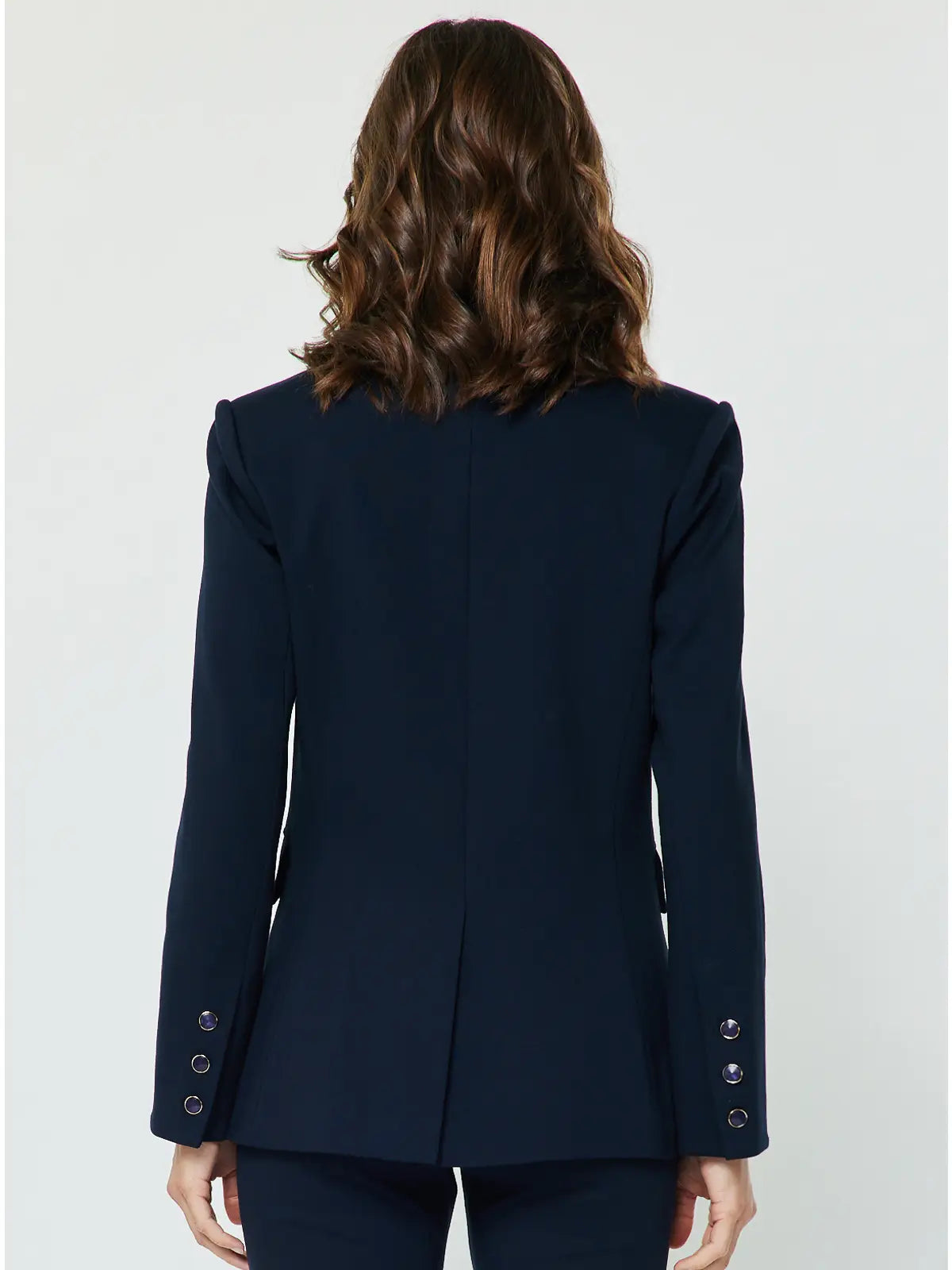 Current Air Notch Collar Double Breasted Jacket | Navy