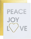 Chez Gagne "Peace Love Joy" Paper Clip Card