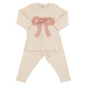 Oh Baby! Pink Rib Ruffle Bow Baby Rib 2PC Set