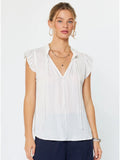 Current Air Margot Pleated Sleeve Blouse