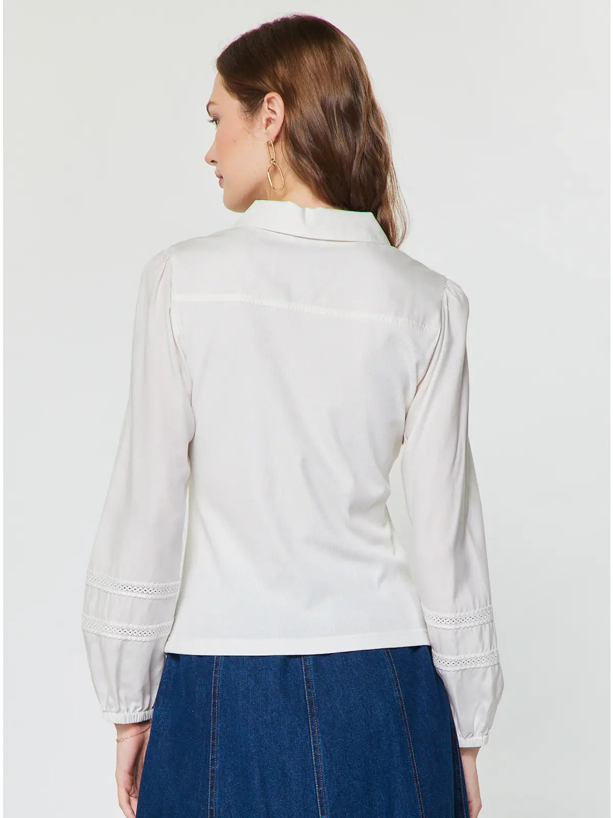 Current Air Mixed Media Polo Knit Top