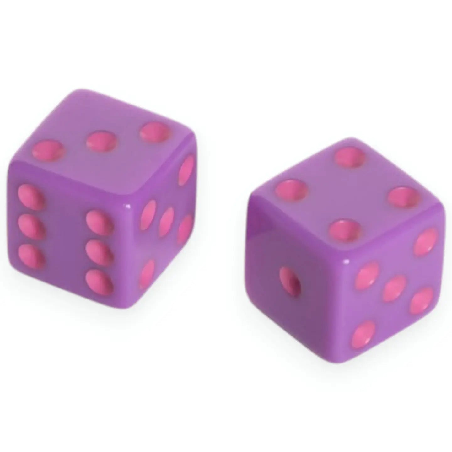 Mahjong Dice (set of 2) | Purple with Pink