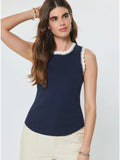 Current Air Ribbed Tank Top Navy