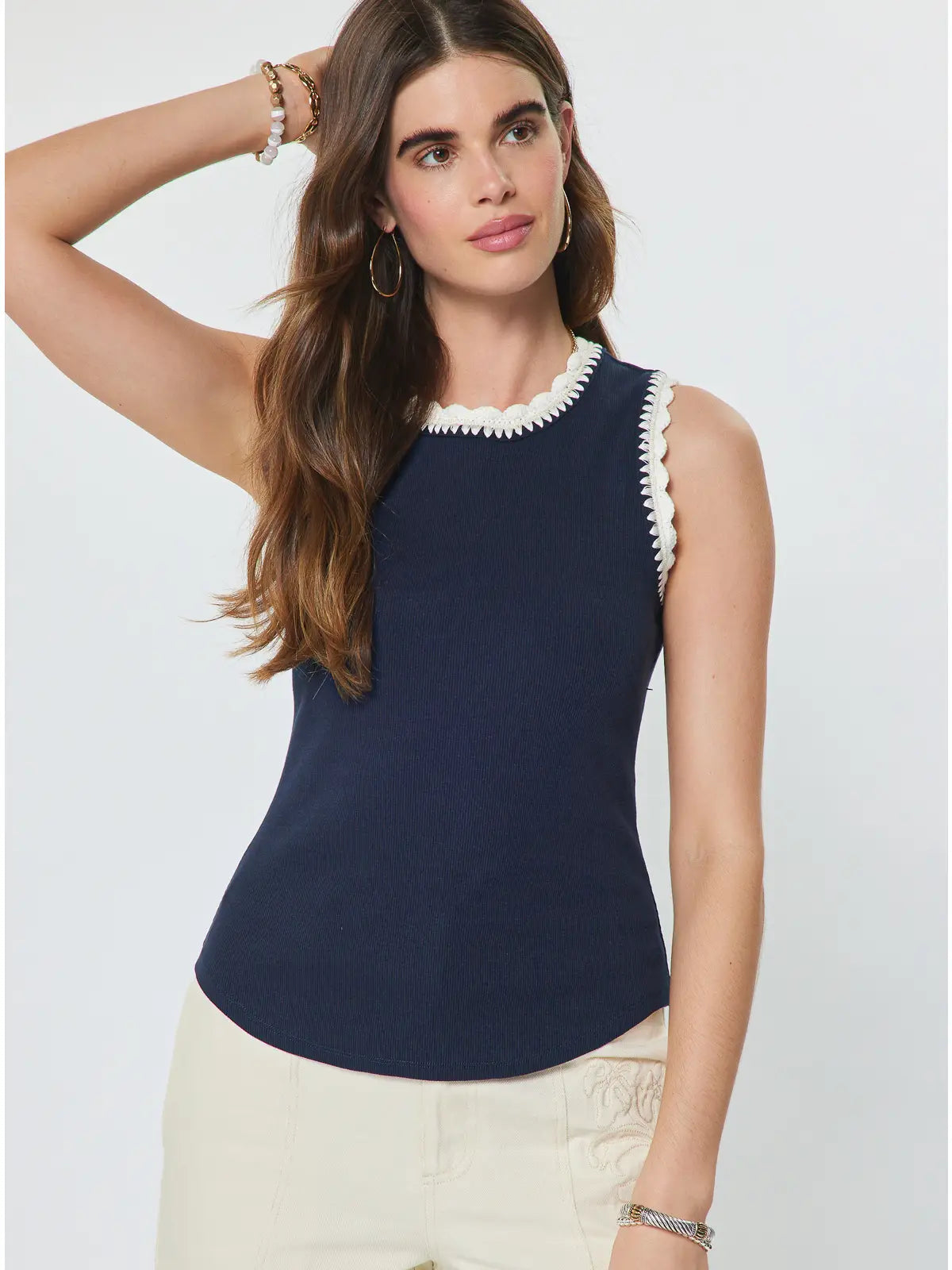 Current Air Ribbed Tank Top Navy