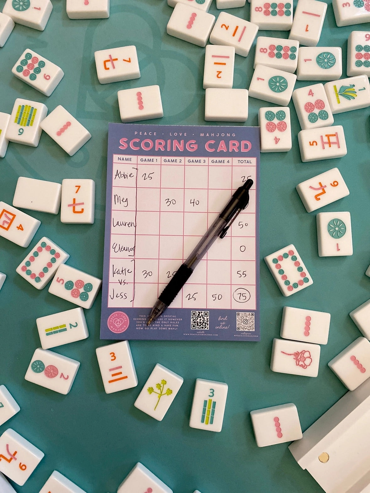 Mahjong Scoring Notepad | Blue