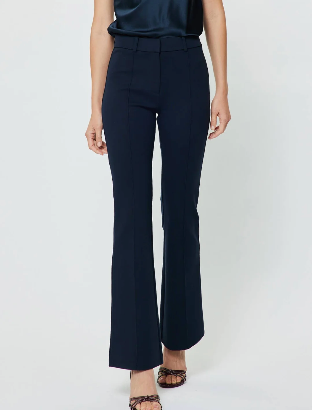 Current Air Ponte Flare Full Length Pants | Navy