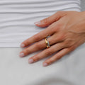 Brenda Grands Waterproof Two-Tone Diamond Crystal Statement Ring