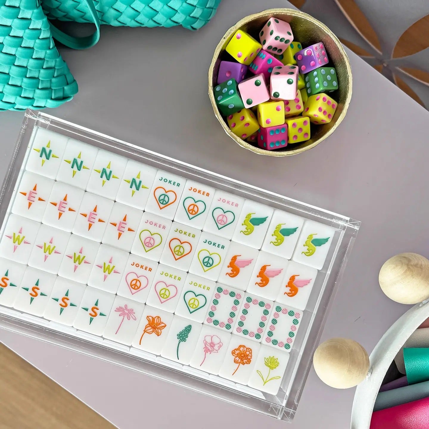 Lucite Mahjong Tile Display Box