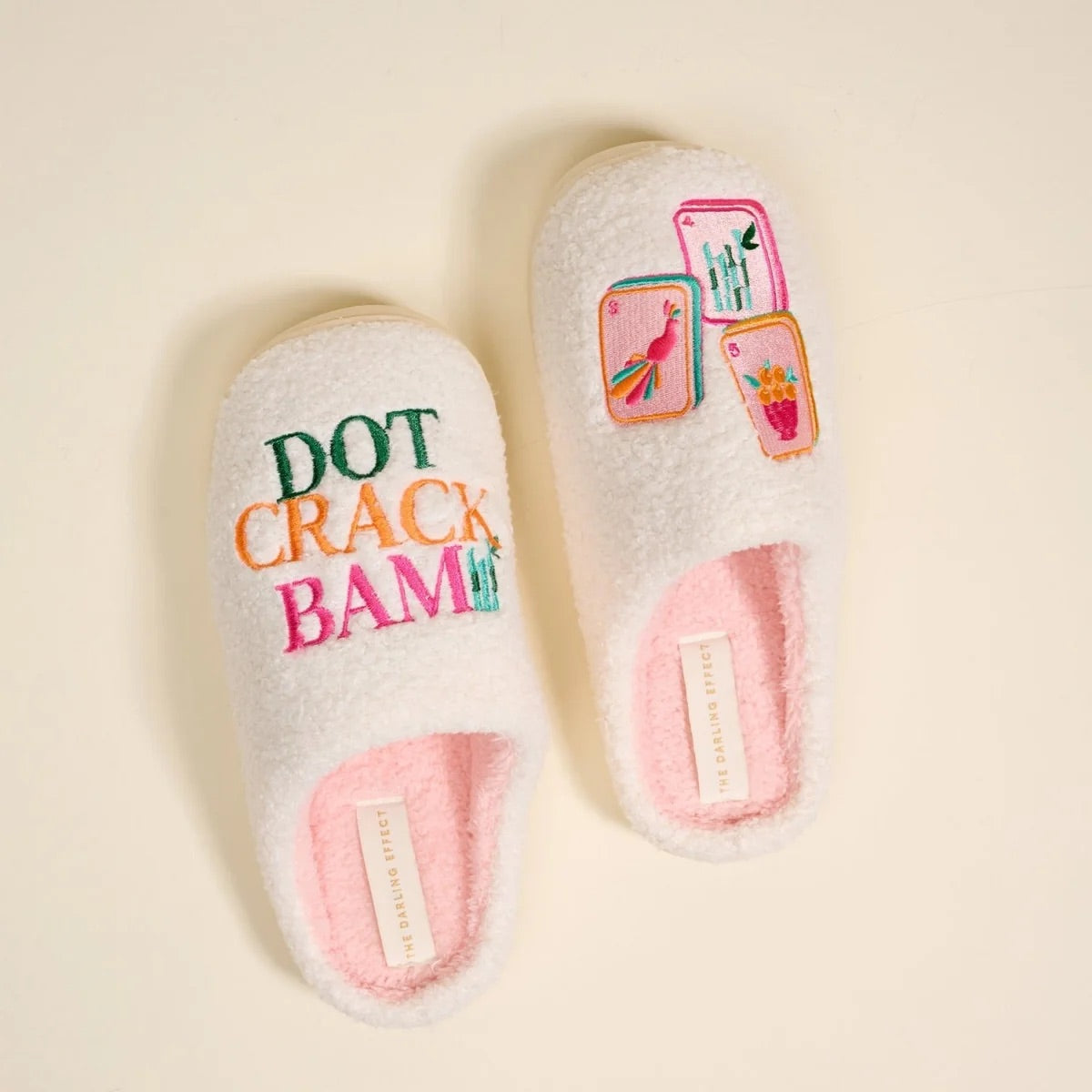The Darling Effect Fuzzy Slippers – Dot Crack Bam