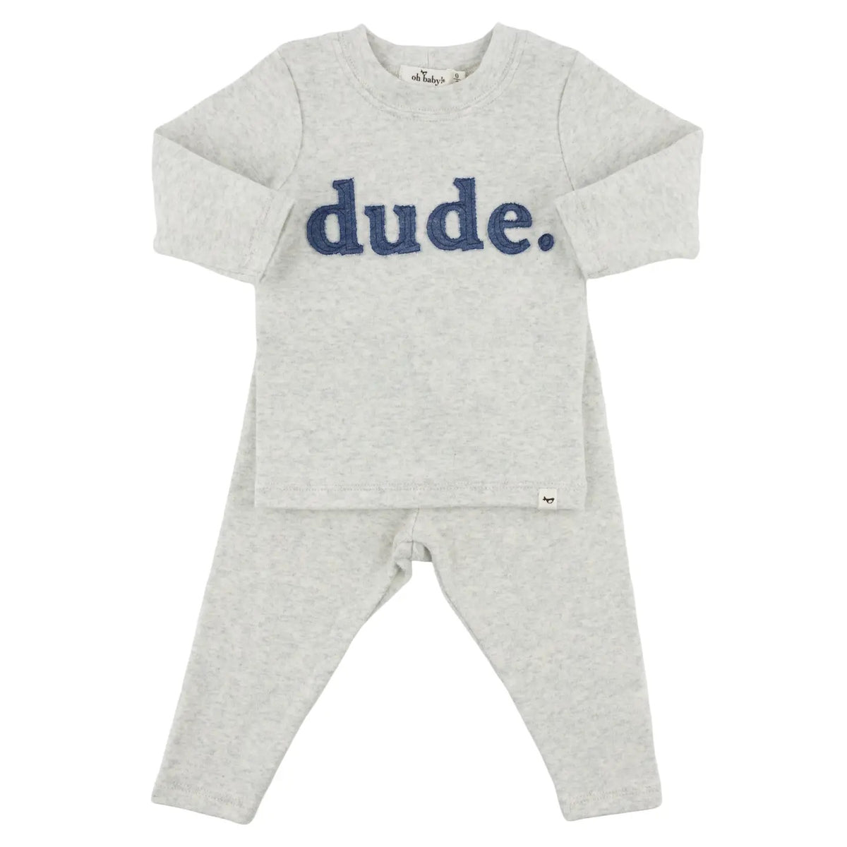 Oh Baby! Denim "dude" Applique 2PC Set