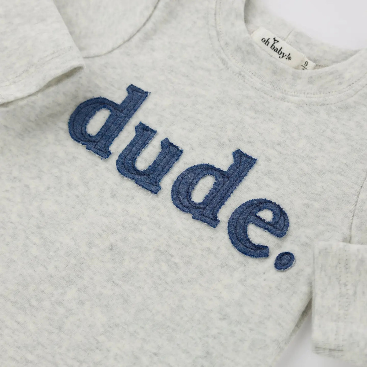 Oh Baby! Denim "dude" Applique 2PC Set