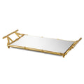 Gold Mirrored Decorative Tray, 20" Large Rectangular