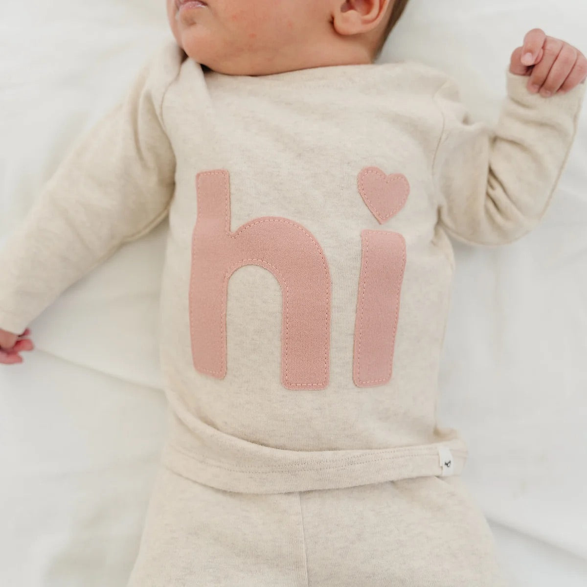 Oh Baby! Heart Dot "hi" L/S 2PC Set