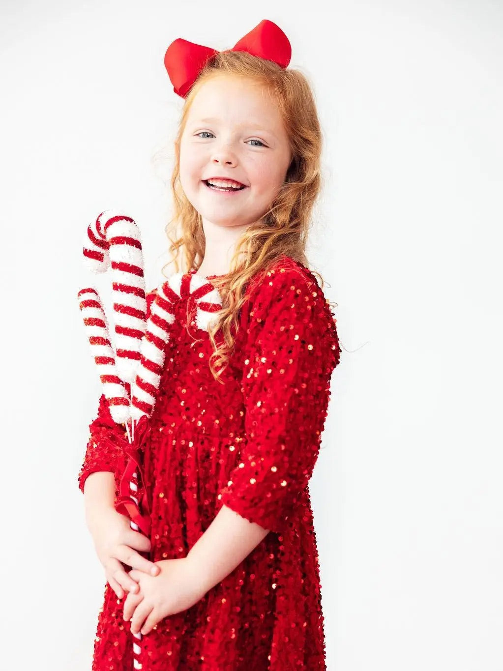 Mila & Rose Red Velvet Sequin Dress