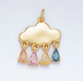 Pastel Multicolor Teardrop Cloud Charm