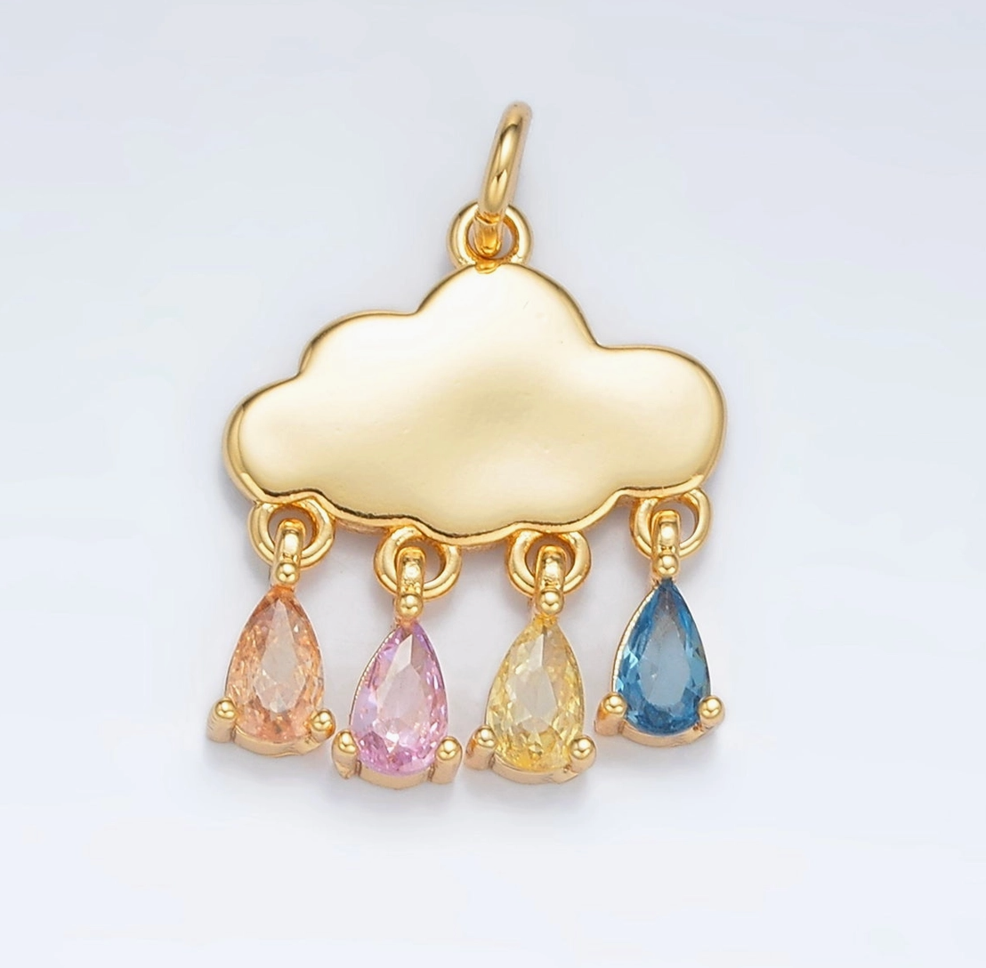 Pastel Multicolor Teardrop Cloud Charm