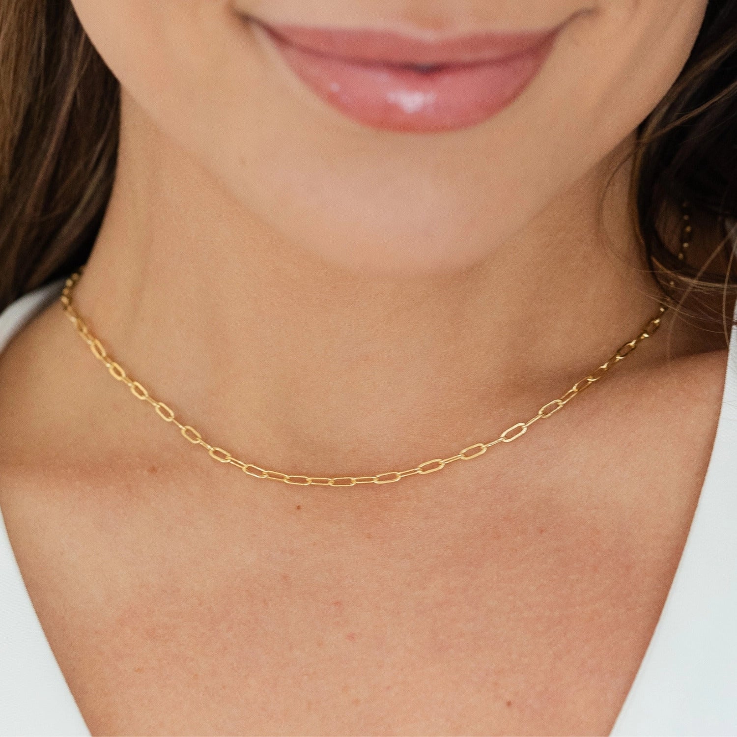 Splendid Iris 15" Delicate Link Chain Necklace