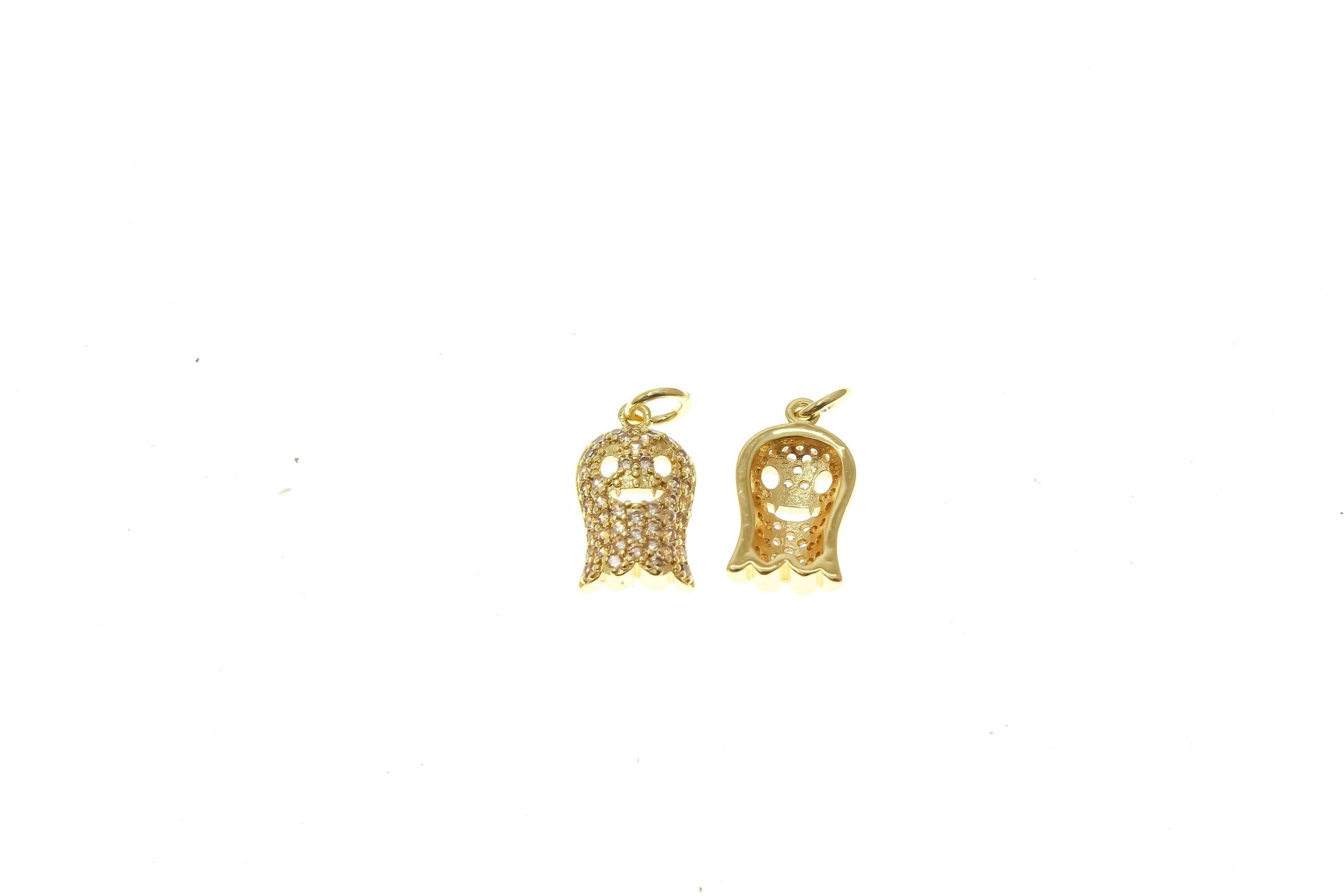 18k Gold Halloween Ghost Charm