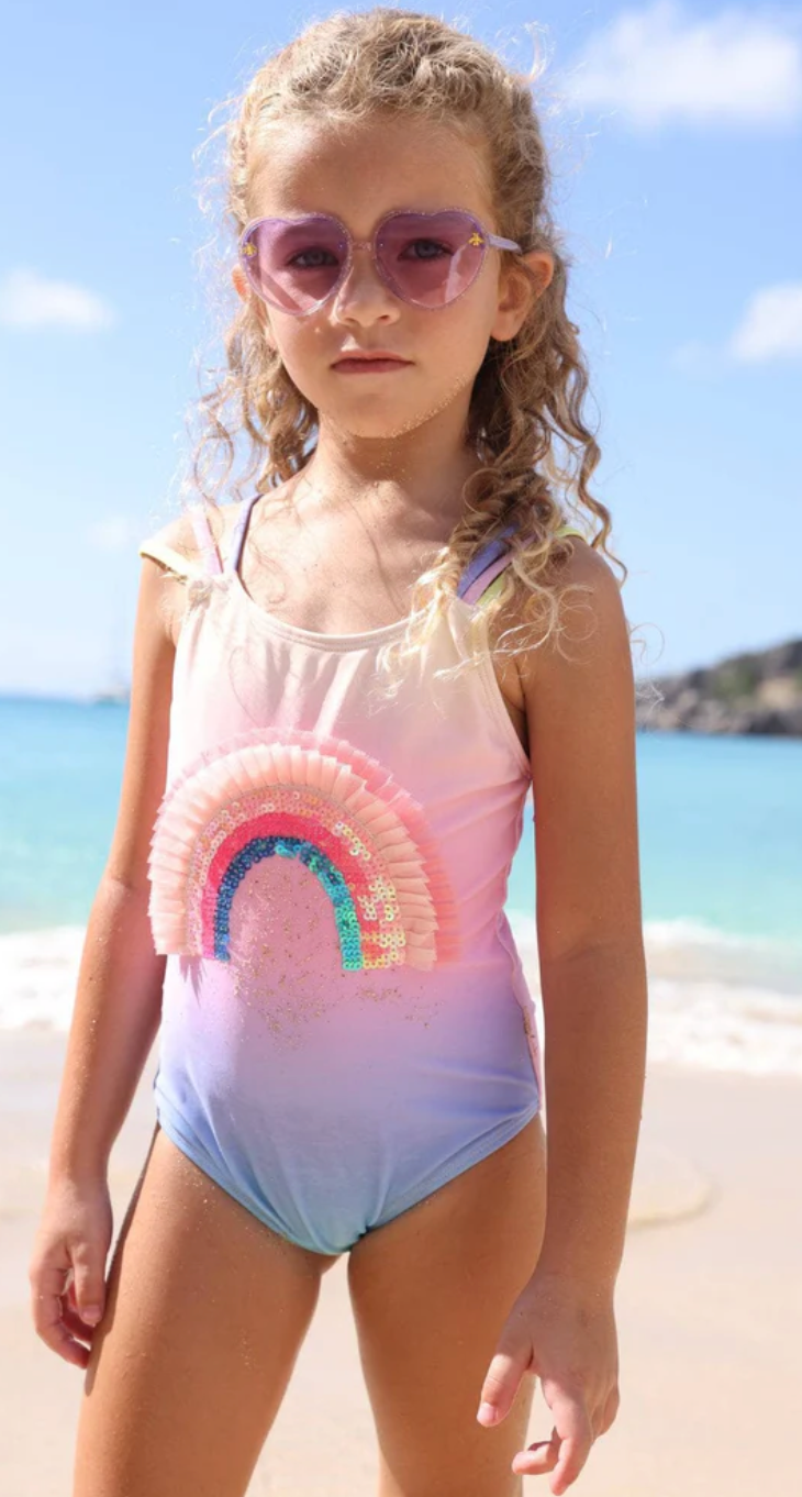 Lola & The Boys Ombre Rainbow Swimsuit