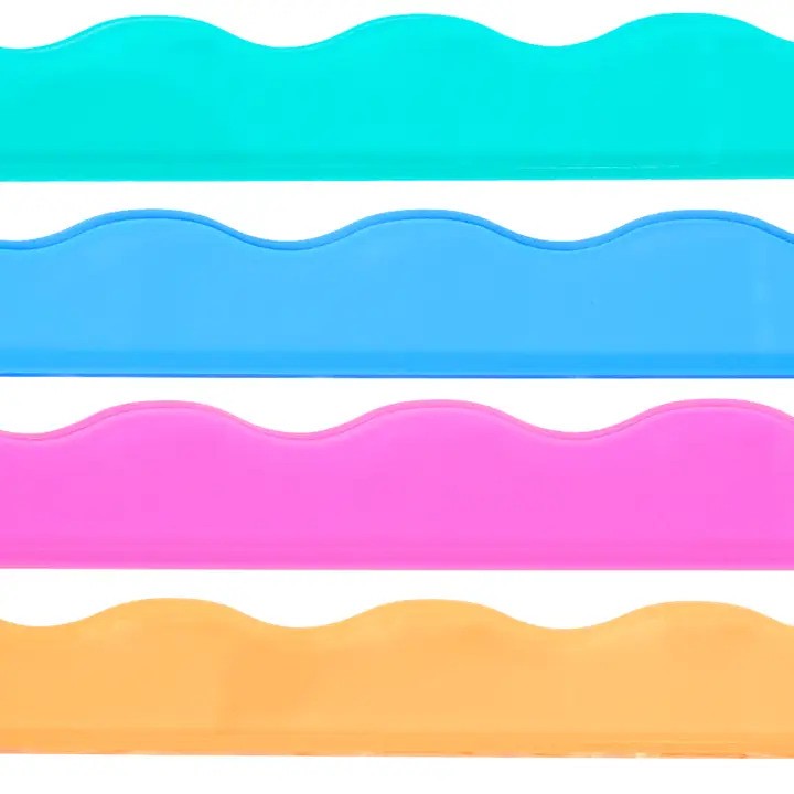 Mahjong Rack Pusher Add On-Magnetic | Premium Acrylic Set(4)  Transparent-Wavy-Multi-Color