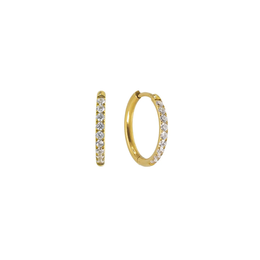 Brenda Grands Diamond Hoops 18mm