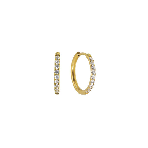 Brenda Grands Diamond Hoops 18mm