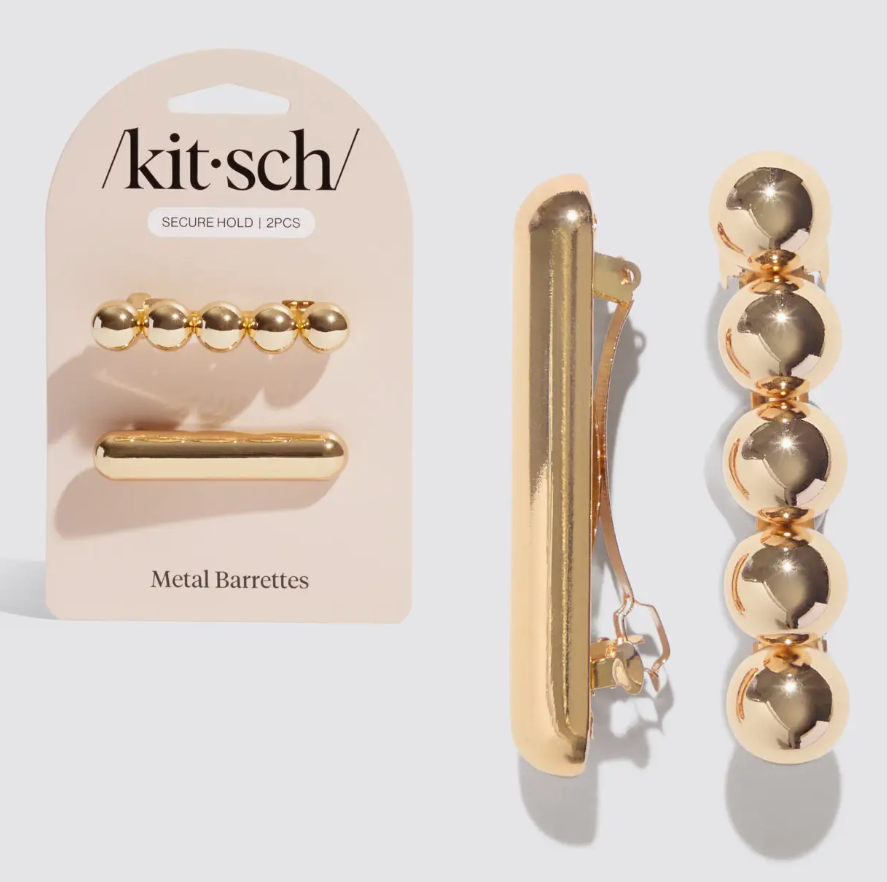 Kitsch - Gold Metal Barrettes