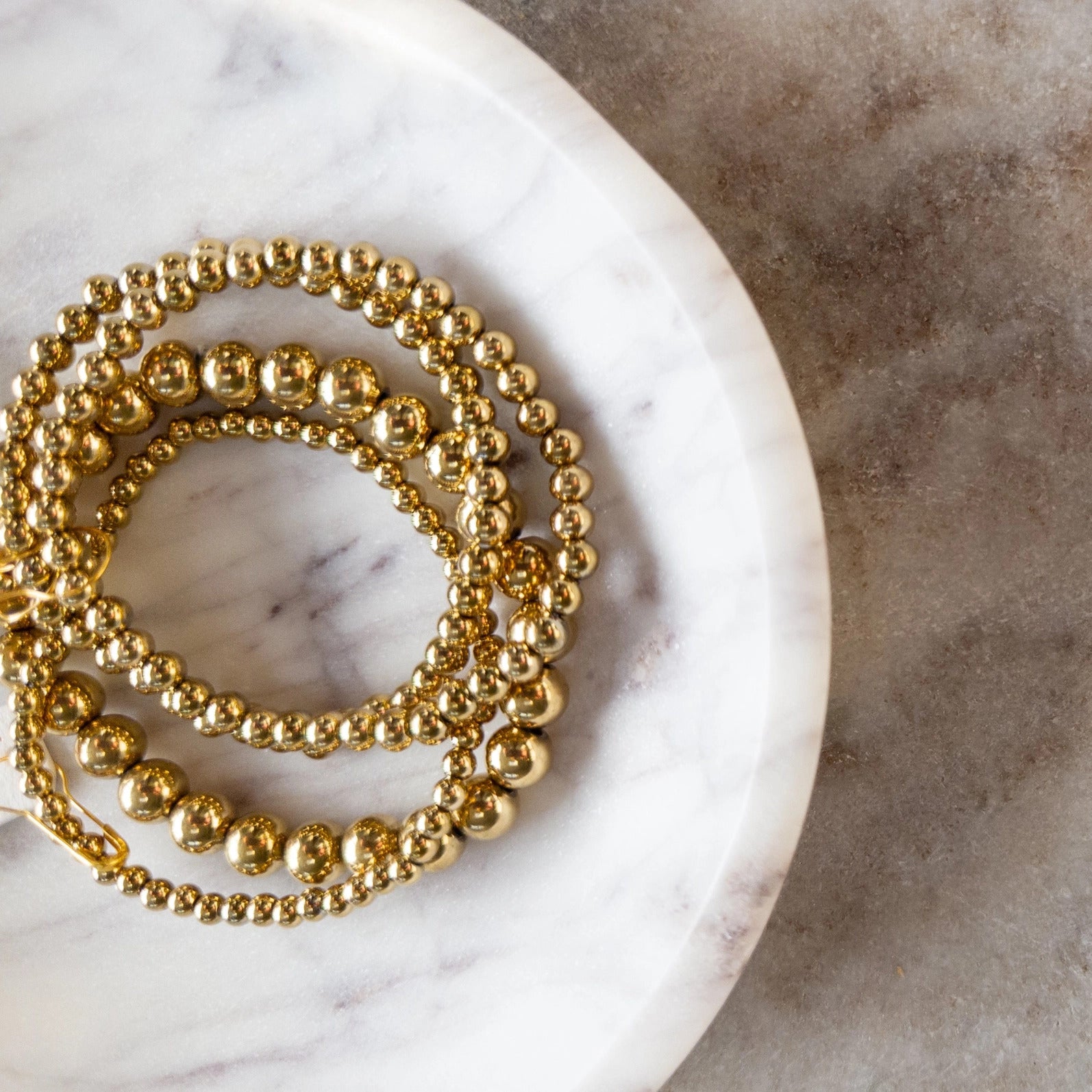 Classic Gold Ball Bracelet 3mm