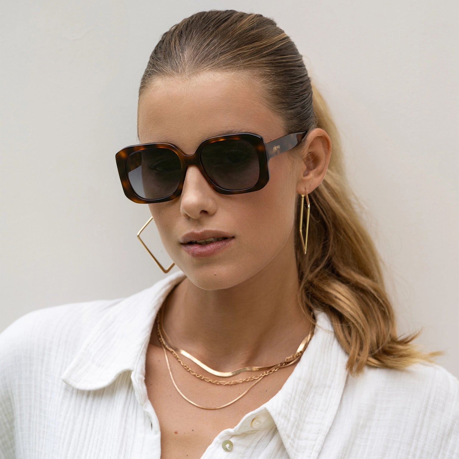 FREYRS Vivian Acetate Womens Octagonal Sunglasses