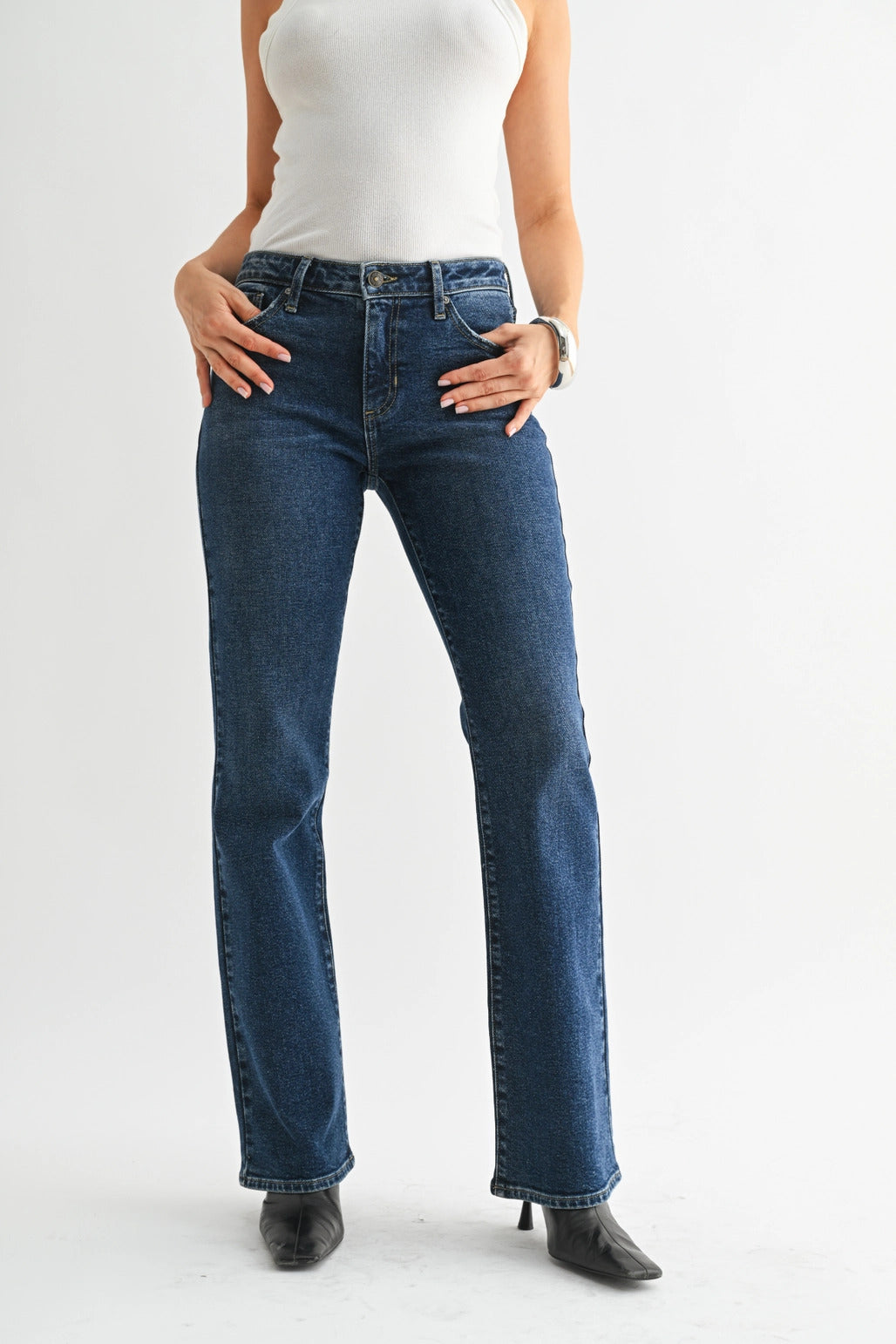 Just Black Denim Low Rise Vintage Slim Bootcut