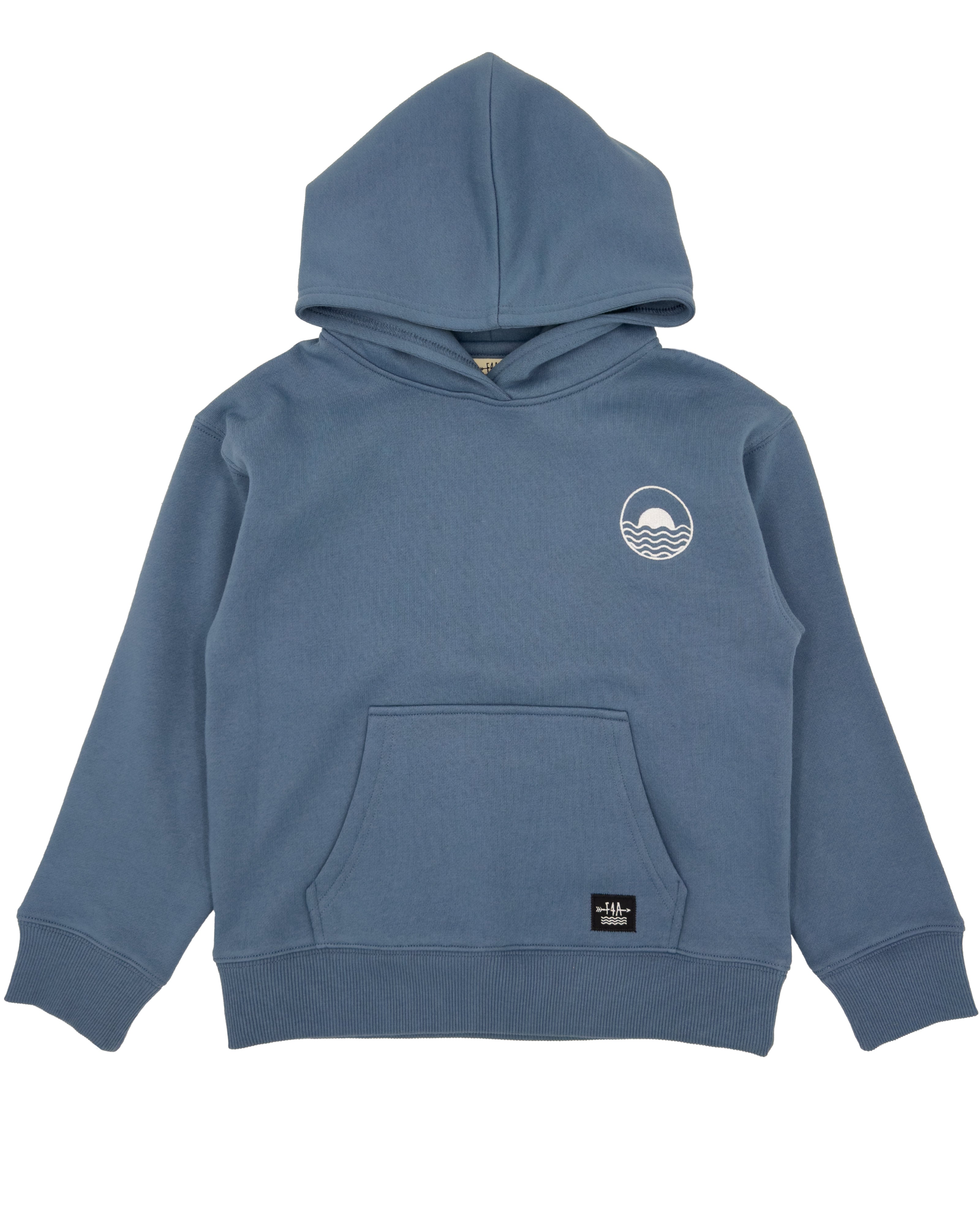 Feather 4 Arrow Icon Fleece Pullover Hoodie in Slate Blue