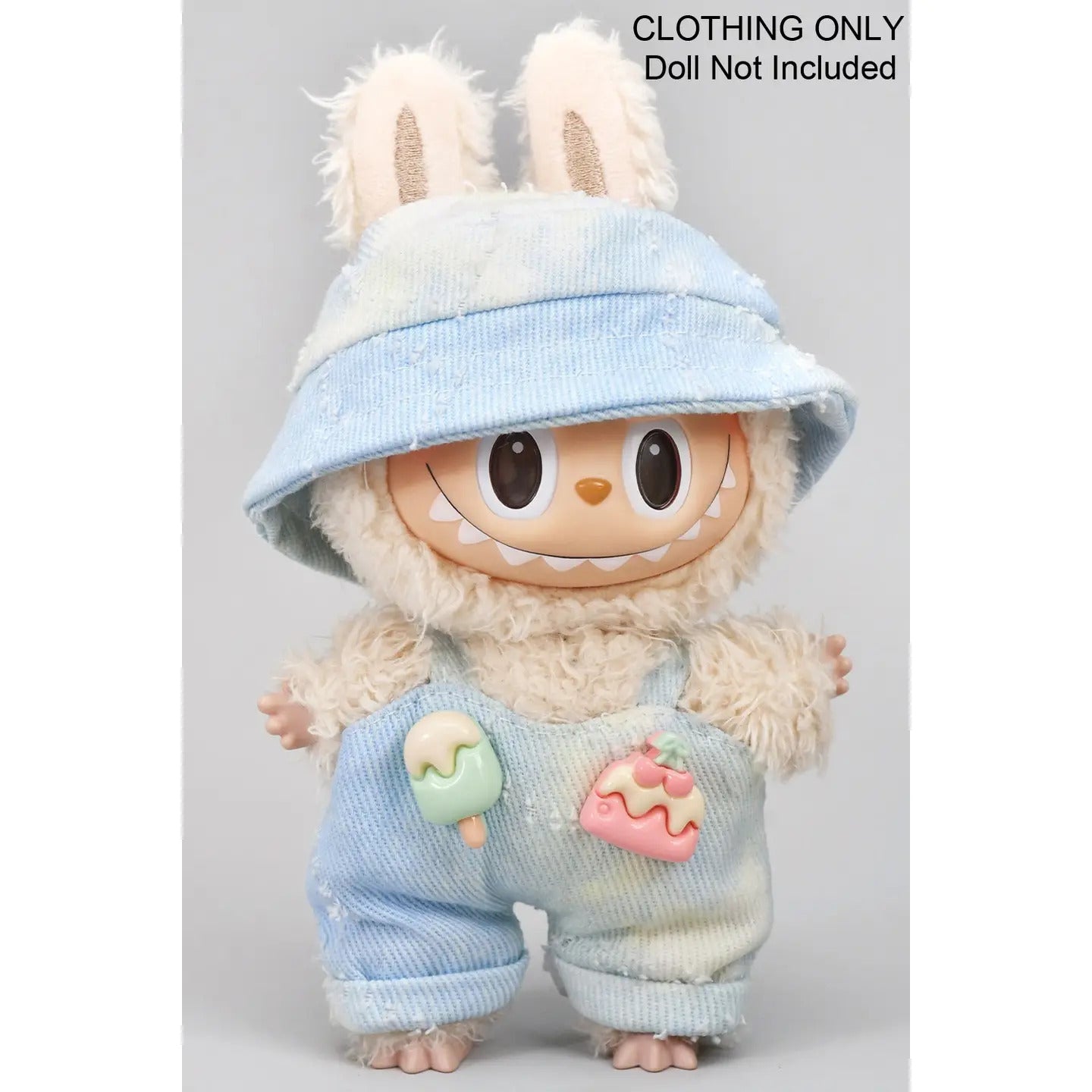 Tye Dye Denim Bucket Hat Labubu Outfit Only