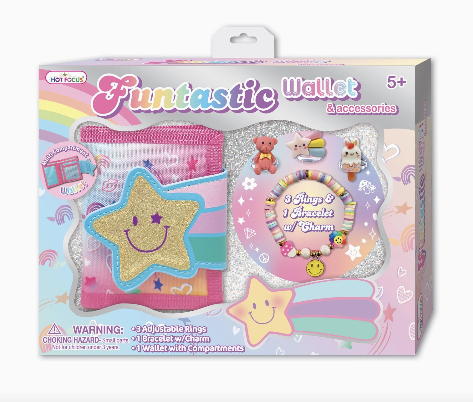 Hot Focus Rainbow Funtastic Wallet & Accessories