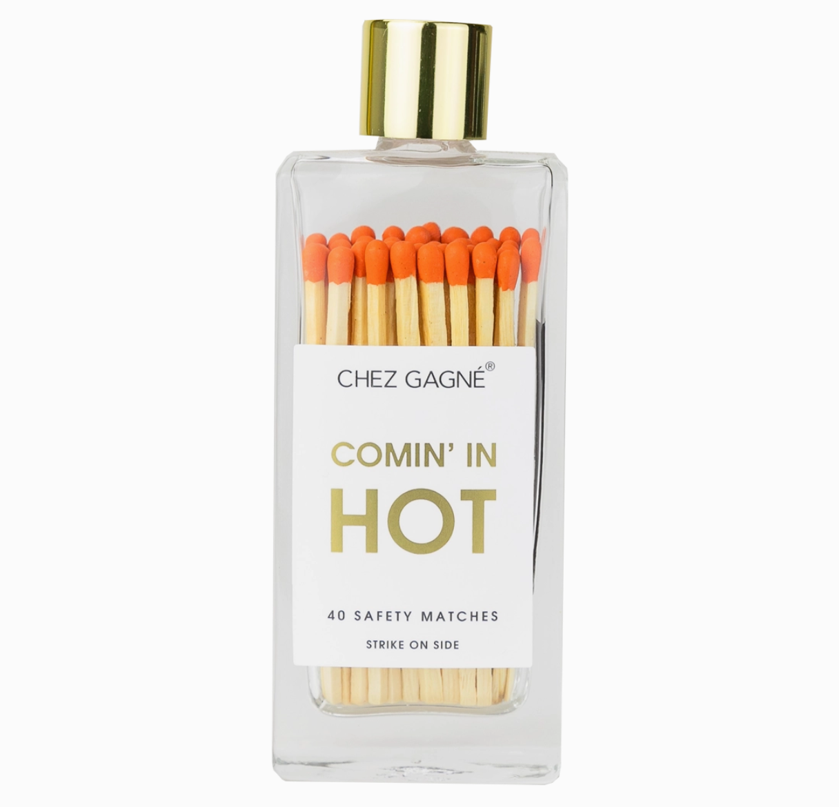 Chez Gagne Coming in Hot Orange Bottle Matchsticks