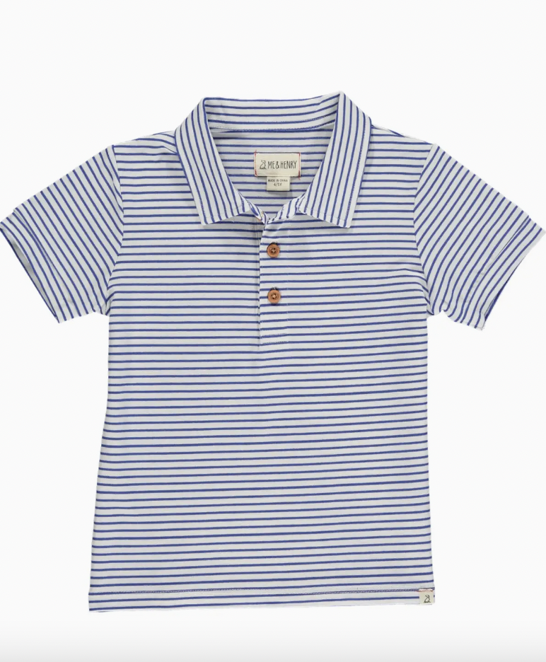 Me & Henry Flagstaff Royal & White Polo