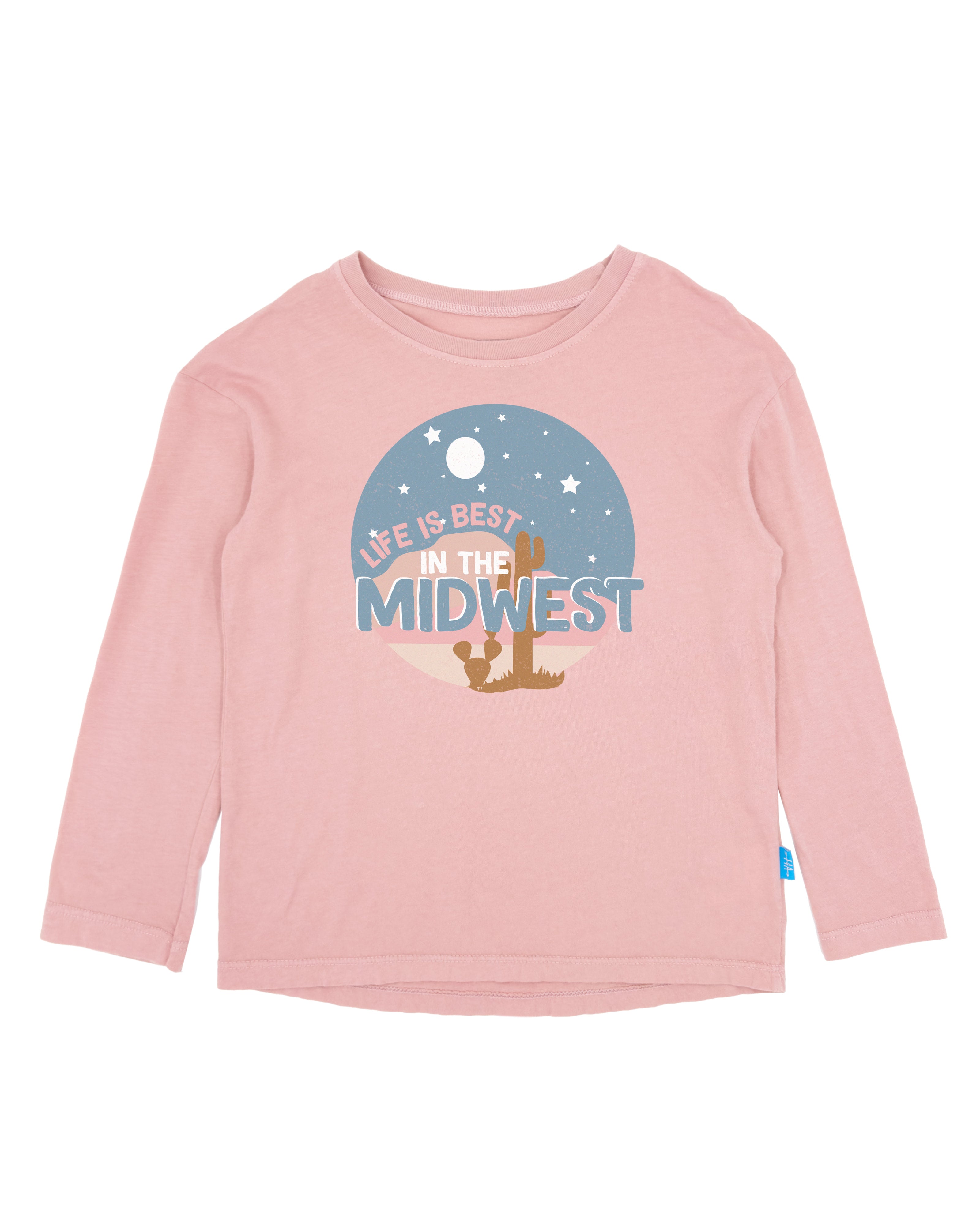Feather 4 Arrow Midwest Best Long Sleeve Kora Tee in Rose