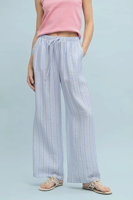 Wishlist Striped Pants with Drawstring
